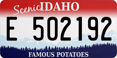 ID license plate E502192