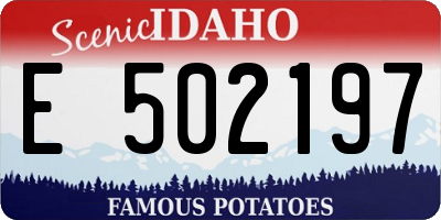ID license plate E502197