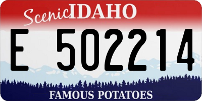 ID license plate E502214