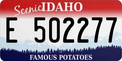 ID license plate E502277