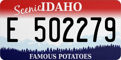 ID license plate E502279