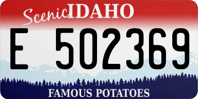 ID license plate E502369