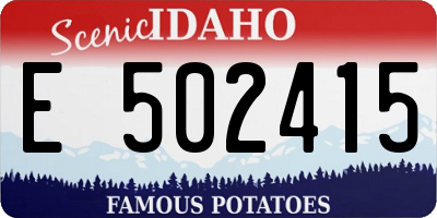 ID license plate E502415