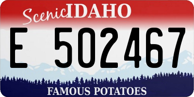 ID license plate E502467