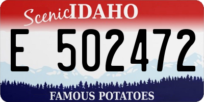 ID license plate E502472