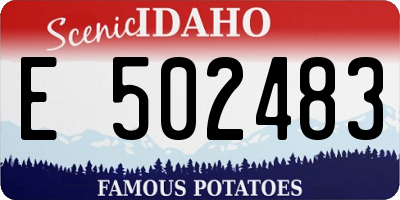 ID license plate E502483