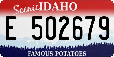 ID license plate E502679