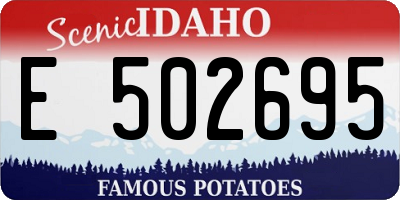 ID license plate E502695