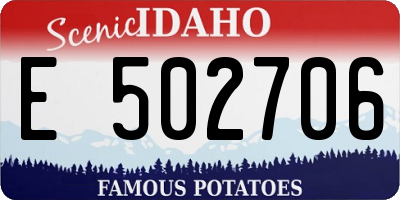 ID license plate E502706
