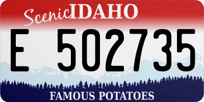 ID license plate E502735