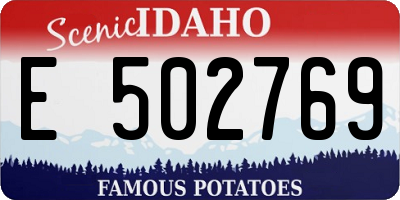 ID license plate E502769