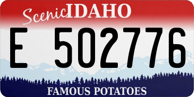 ID license plate E502776