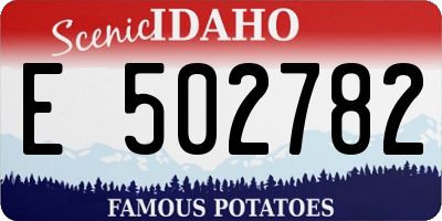 ID license plate E502782