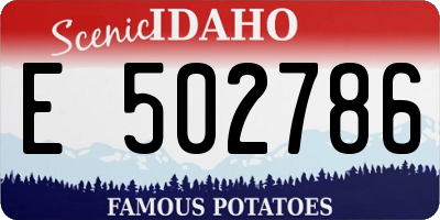 ID license plate E502786