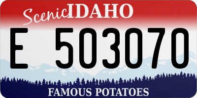 ID license plate E503070