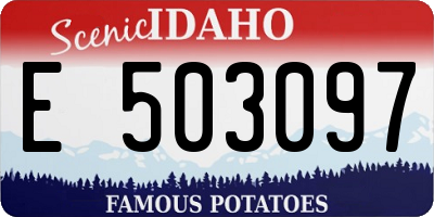 ID license plate E503097