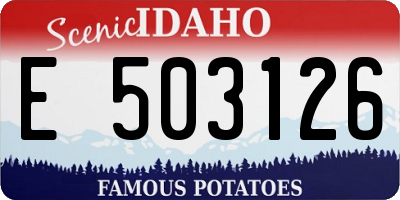 ID license plate E503126