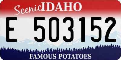 ID license plate E503152