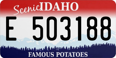 ID license plate E503188