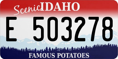 ID license plate E503278