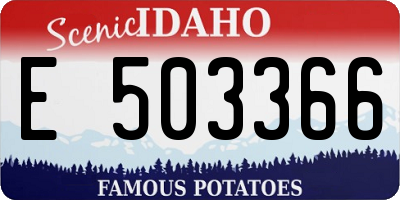 ID license plate E503366