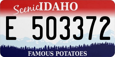 ID license plate E503372