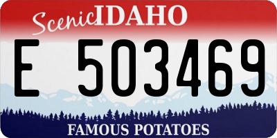 ID license plate E503469