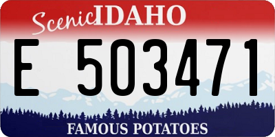 ID license plate E503471