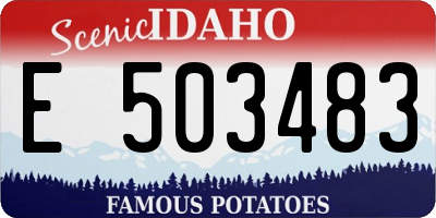 ID license plate E503483