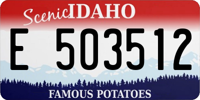 ID license plate E503512