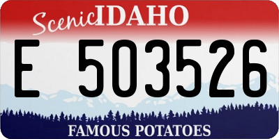 ID license plate E503526