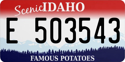 ID license plate E503543