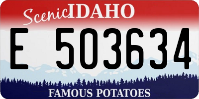 ID license plate E503634