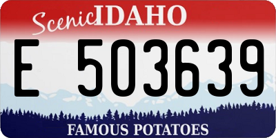 ID license plate E503639