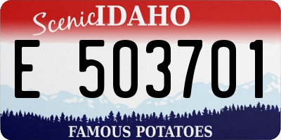 ID license plate E503701