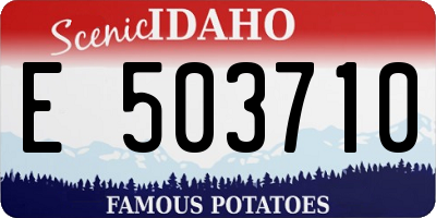 ID license plate E503710