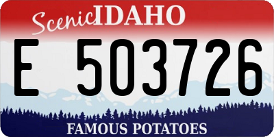 ID license plate E503726