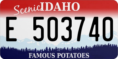 ID license plate E503740