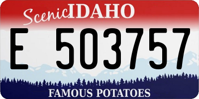 ID license plate E503757