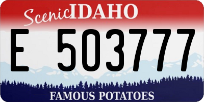 ID license plate E503777