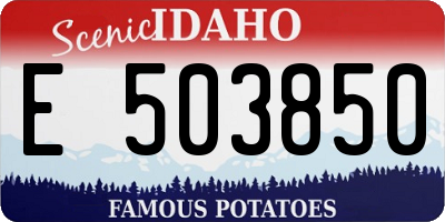 ID license plate E503850
