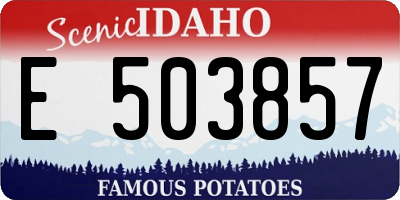 ID license plate E503857