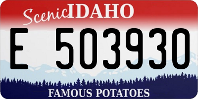 ID license plate E503930