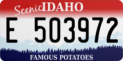 ID license plate E503972