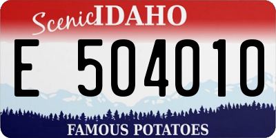 ID license plate E504010