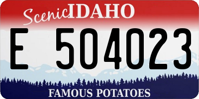 ID license plate E504023