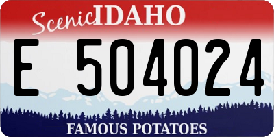 ID license plate E504024