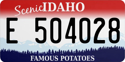 ID license plate E504028