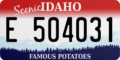 ID license plate E504031