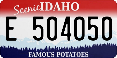 ID license plate E504050